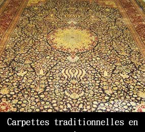 Carpettes traditionnelles en soie